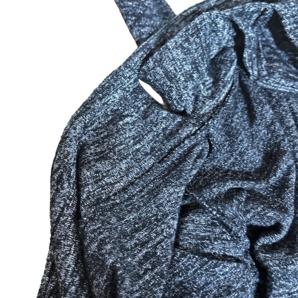 GAP Soft Charcoal Gray Cape Wrap w/Sash Neck Closure, Size S - Picture 7 of 10